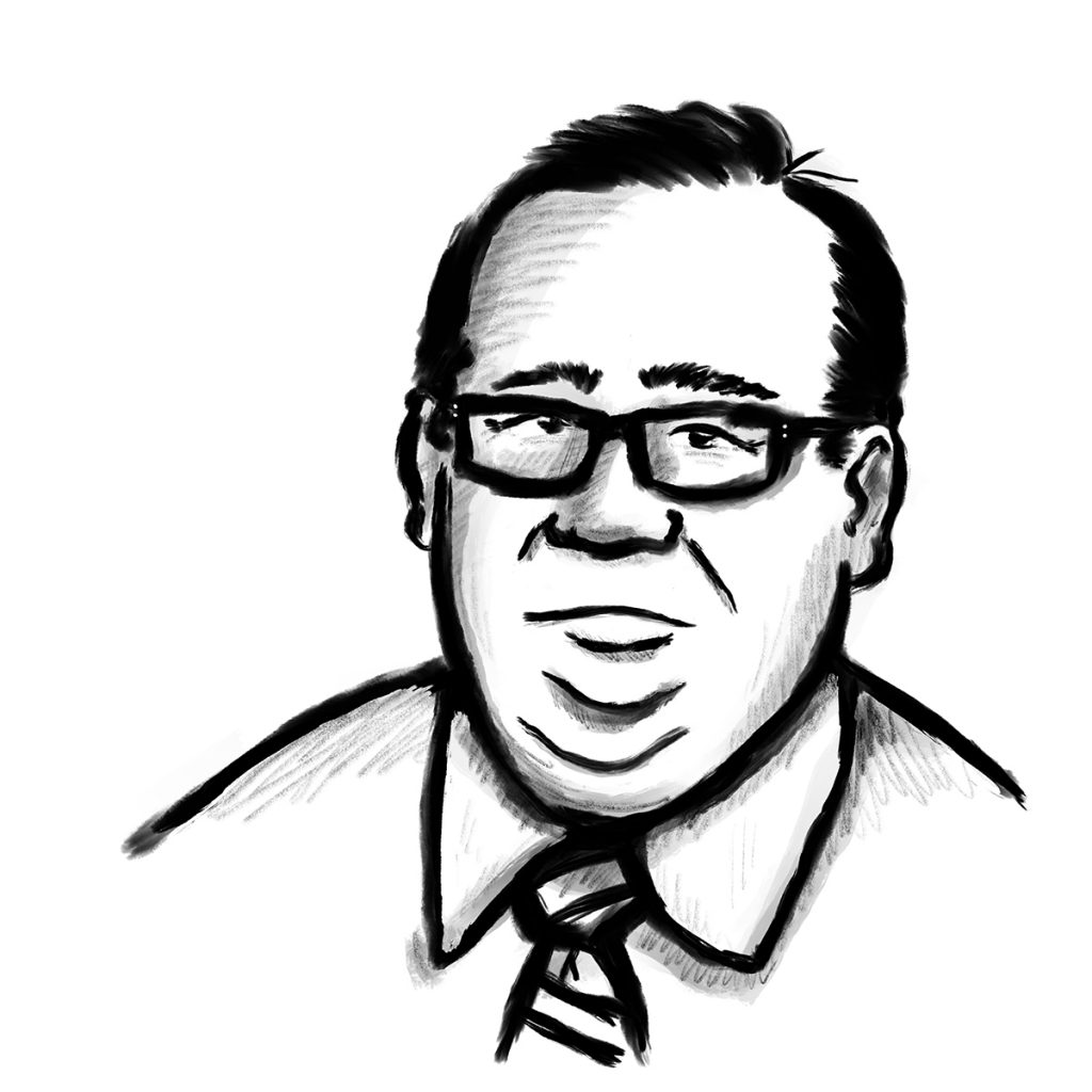 Illustration of Utah business leader Max Chang